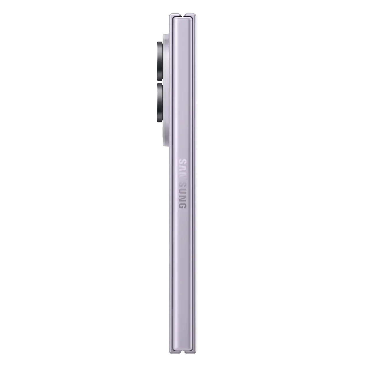 Samsung Galaxy Z Fold 8 5G foldable phone, side profile with visible hinge and buttons