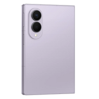 Samsung Galaxy Z Fold 8 5G foldable phone, lavender back with dual cameras and flash