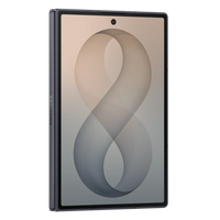 Samsung Galaxy Z Fold 8 5G foldable phone, open front view with tan and gray abstract display
