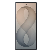 Foldable 5G smartphone, dark bezel with unfolded front display