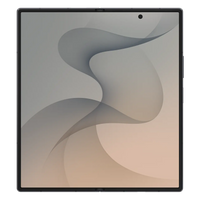 Foldable 5G smartphone, unfolded front display with dark frame