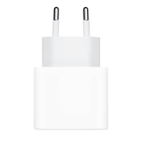 20W USB-C power adapter front face with two-prong plug