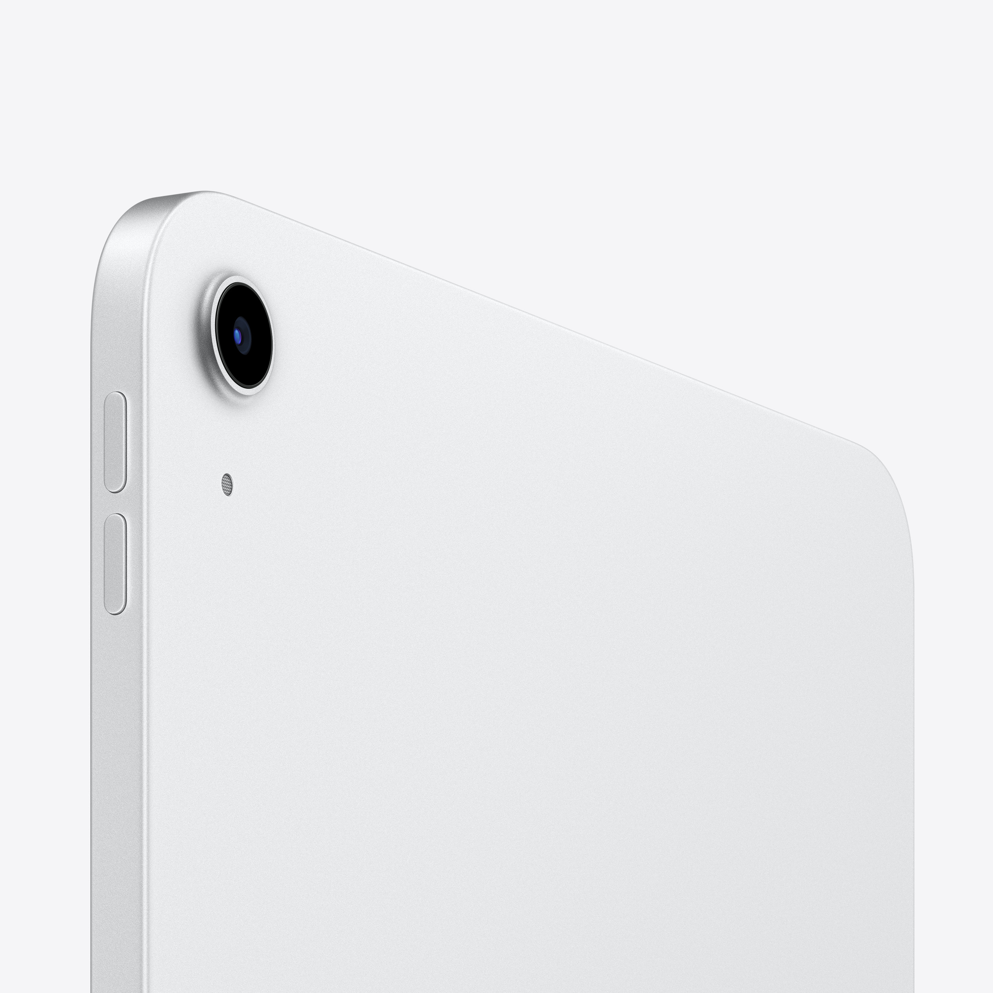 Silver 10.9-inch iPad back close-up with camera and side buttons