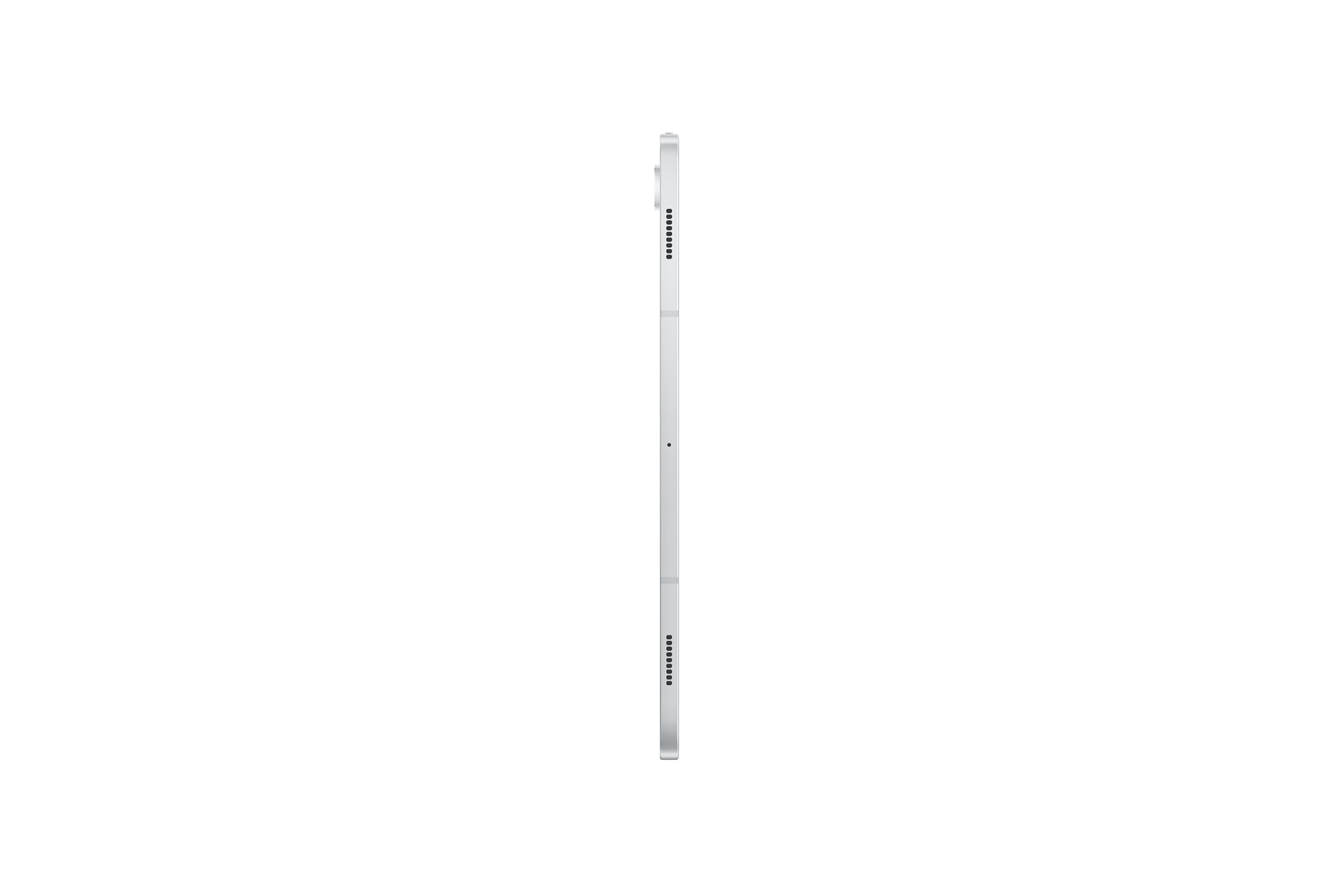 Galaxy Tab S10+ 5G side profile, Platinum Silver edge