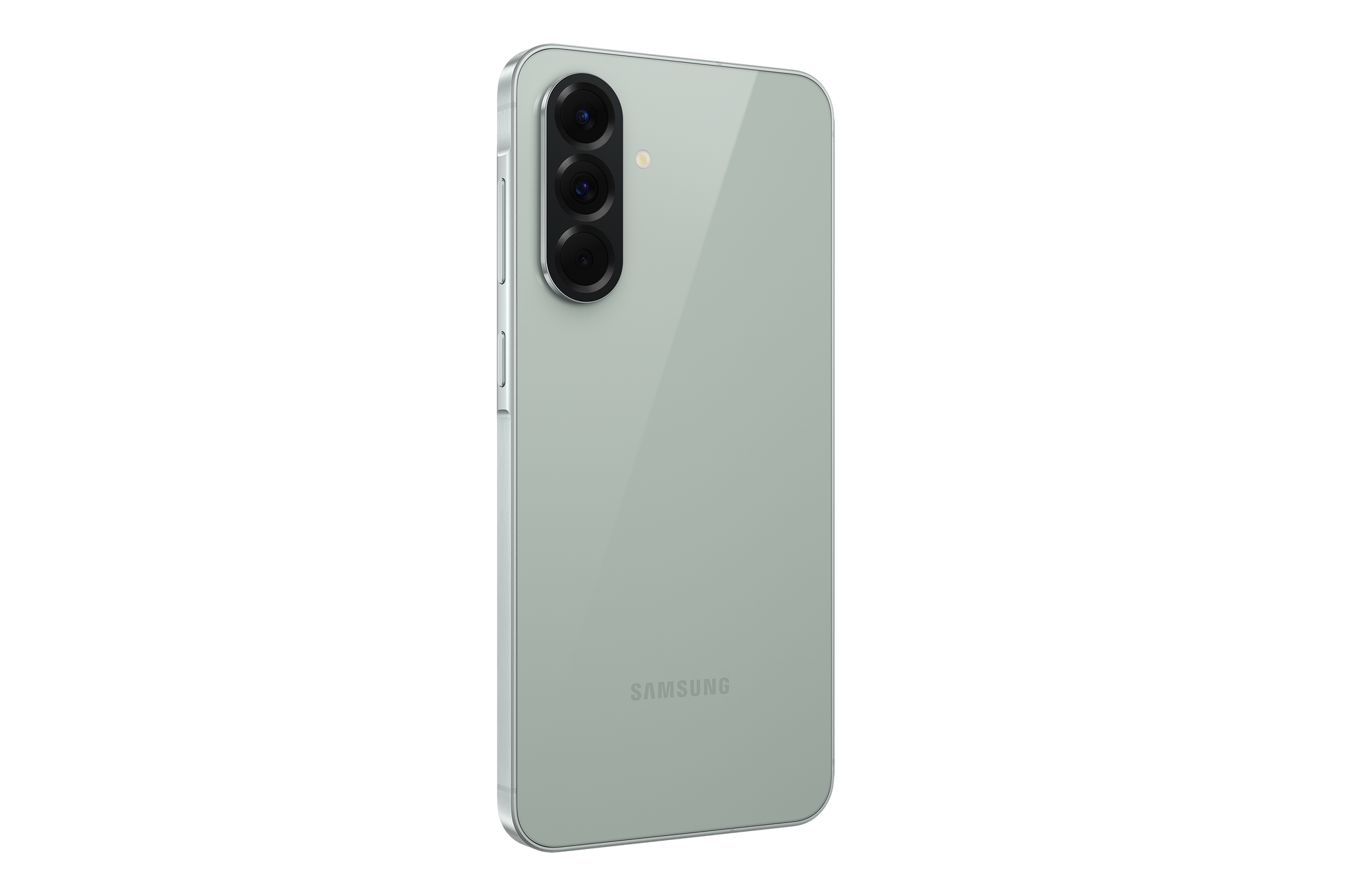 Samsung Galaxy A56 smartphone, light grey back with triple rear cameras