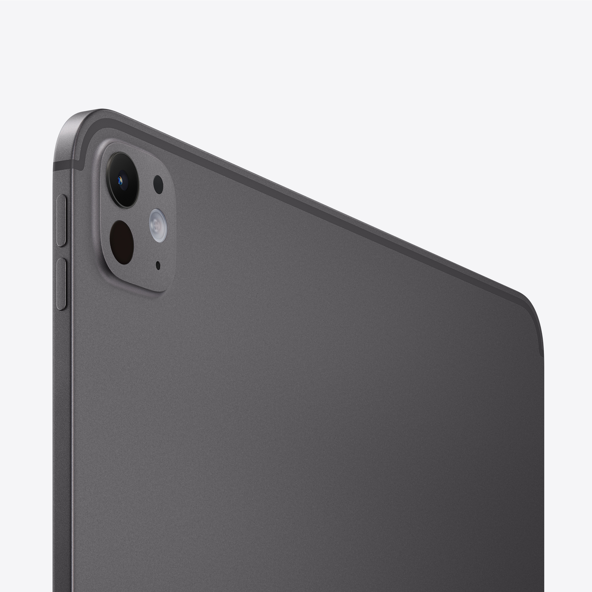 Space Black iPad Pro (M4) close-up of rear camera module