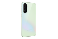 Galaxy A36 phone back, lime green finish, triple rear camera module