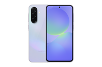 Galaxy A36 5G phone, lime-colored front view with colorful display