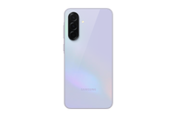 Galaxy A36 5G phone, lime-colored back view with triple camera