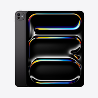 13-inch iPad Pro (M4), Space Black front view with colorful display