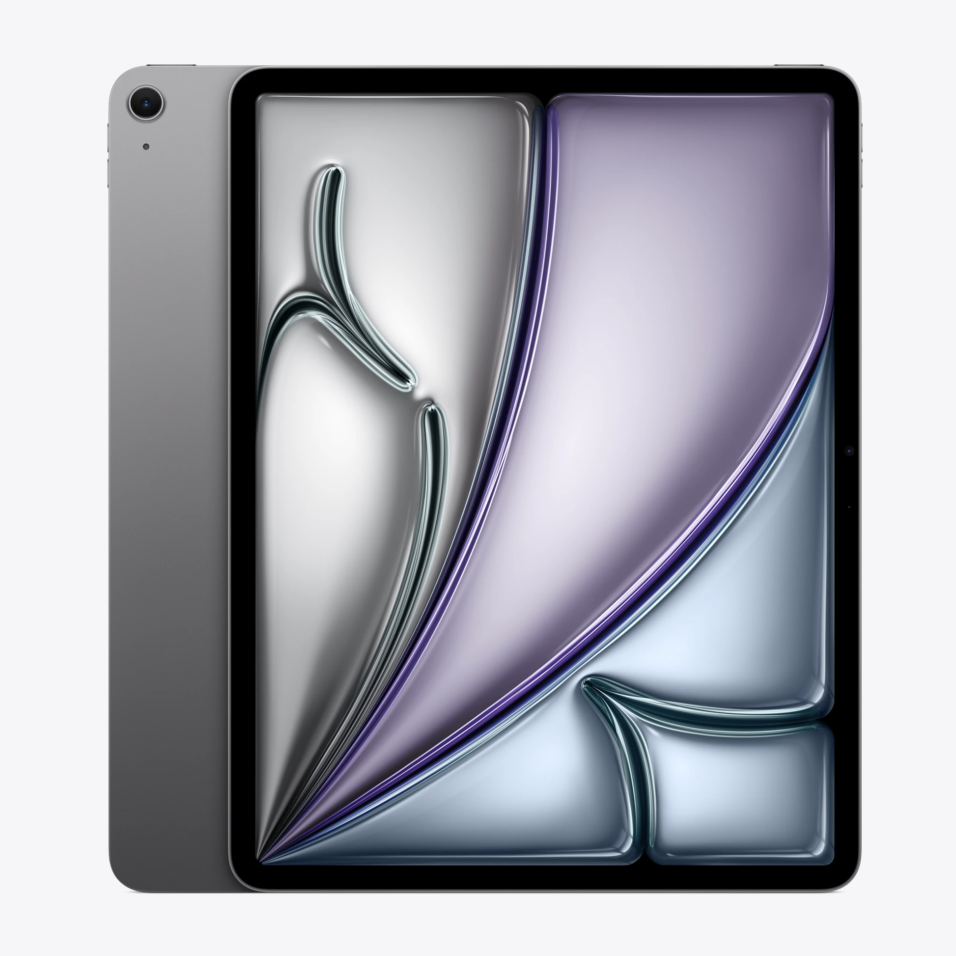 13-inch iPad Air M3, Wi‑Fi, 128GB in Purple, front view with screen on