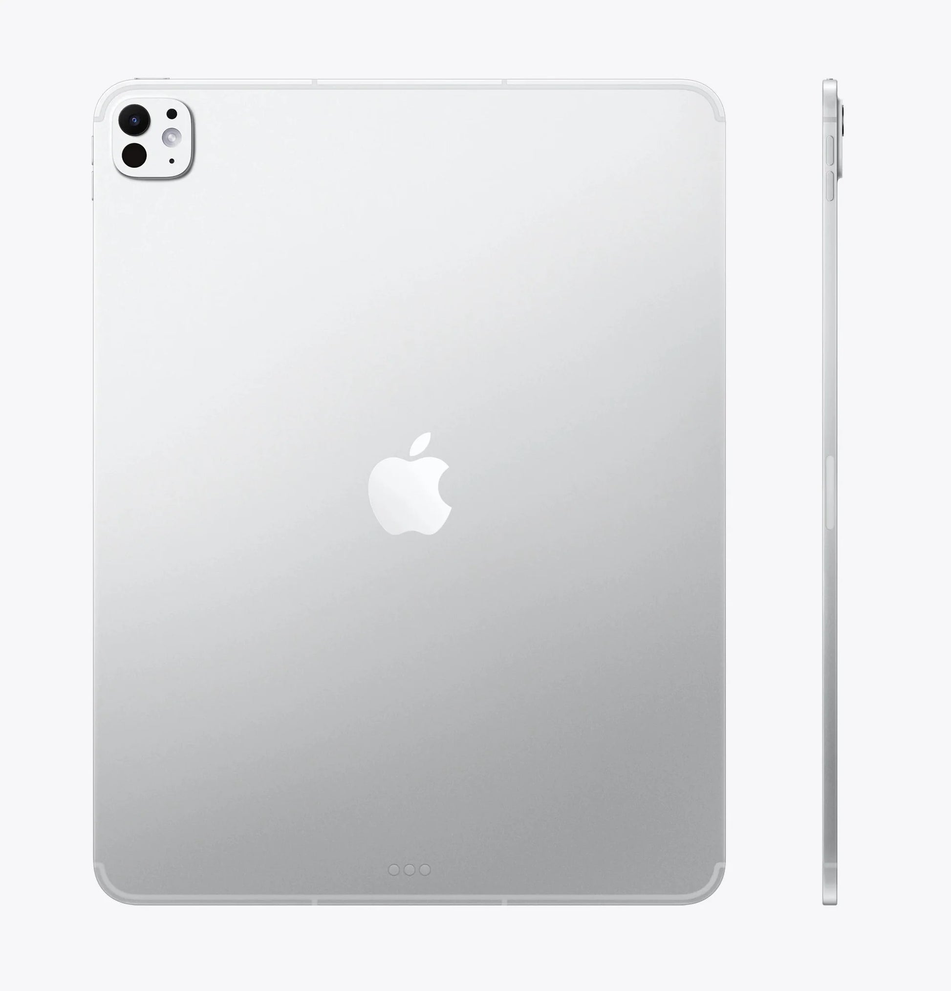 iPad Pro 13-inch Silver back and side edge view