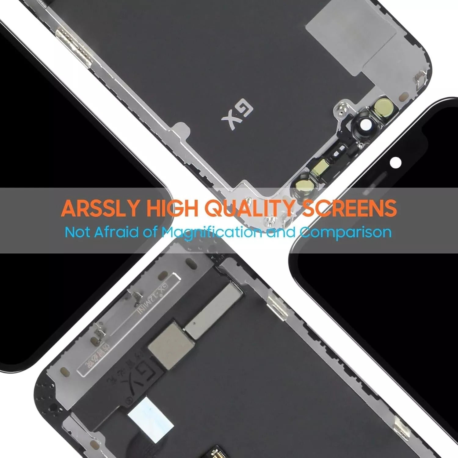 iPhone 13 Pro Max screen replacement close-up of internal connector pads