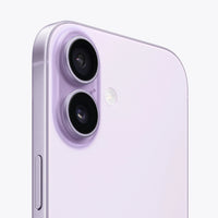 Lavender iPhone 17 5G close-up of dual rear cameras and flashlight
