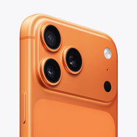 Cosmic Orange iPhone 17 Pro Max 5G close-up of triple camera lenses
