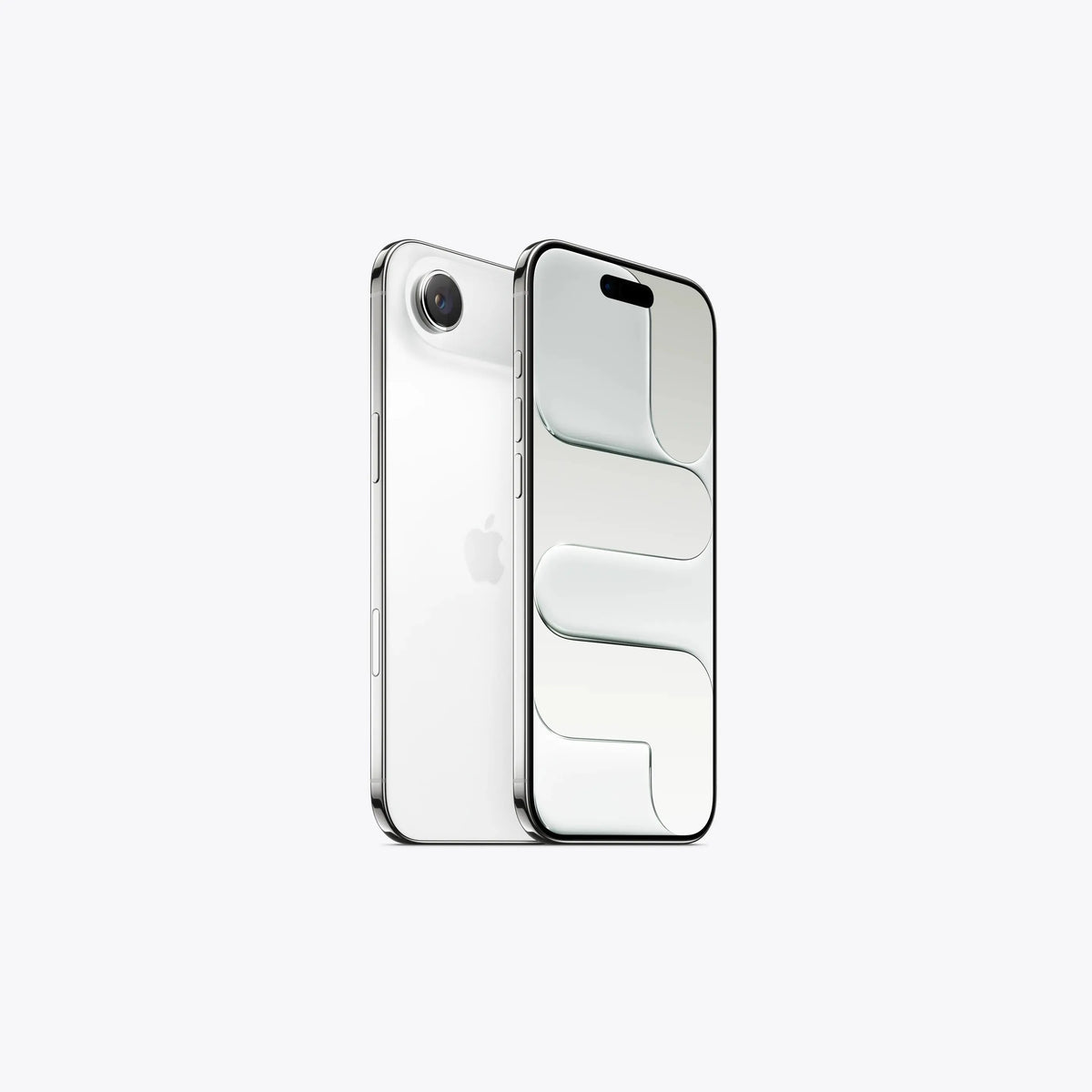 Apple iPhone Air 5G smartphone in cloud white, front and back views