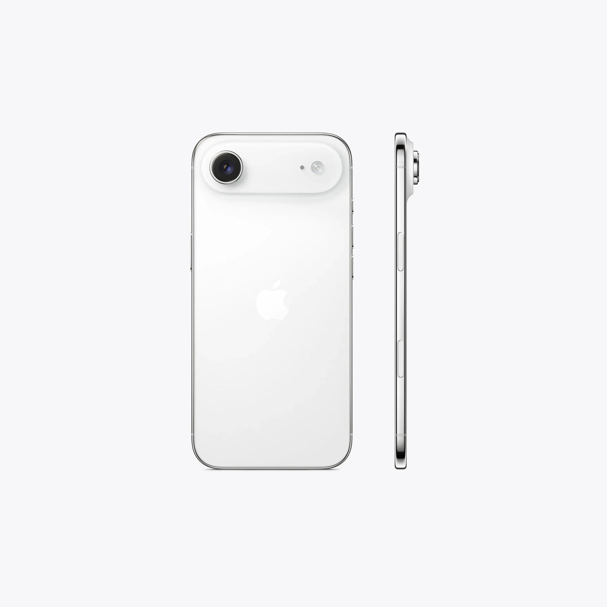 Apple iPhone Air 5G smartphone in cloud white, back view with side profile