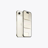 Apple iPhone Air 5G smartphone in light gold, front and back views