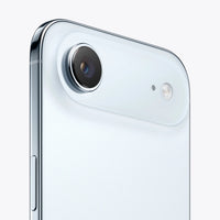 Apple iPhone Air 5G smartphone camera close-up, sky blue back panel