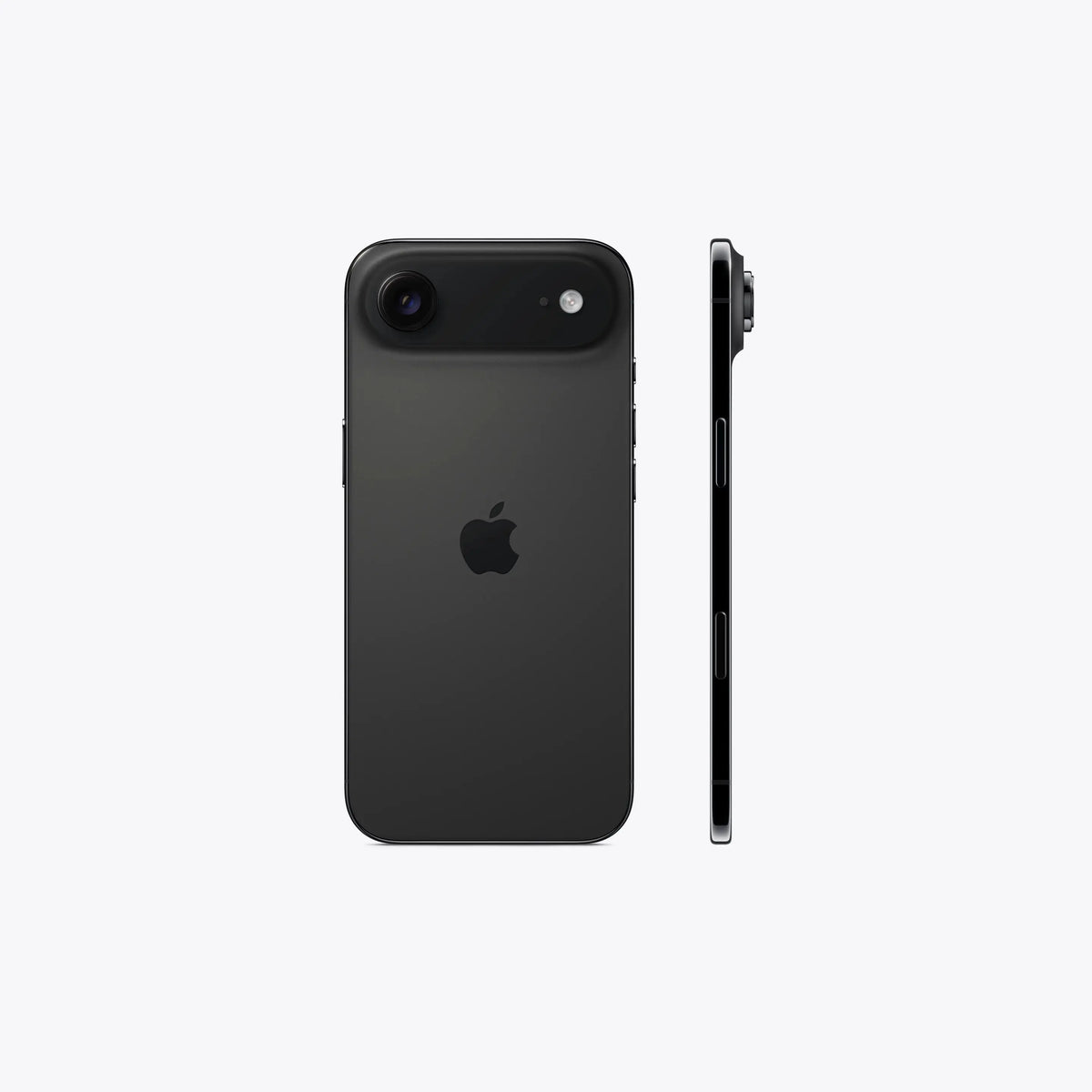 Apple iPhone Air 5G smartphone, black back and side view with dual cameras