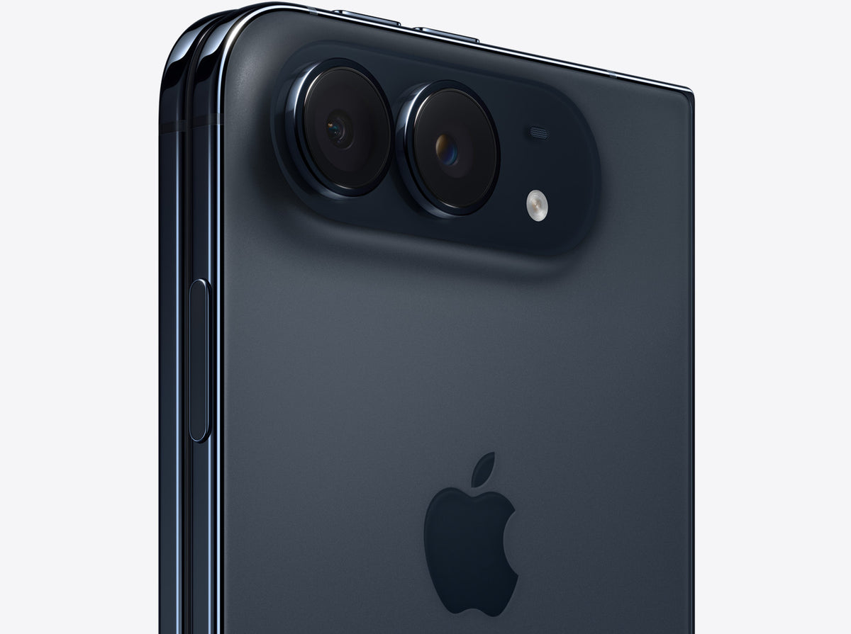 ايفون ديو 5G من أبل باللون الأسود نايت سكاي - الضهر والكاميرا المزدوجة 48 ميجابكسل