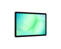 Galaxy Tab A11 Plus tablet front angled view with green abstract display