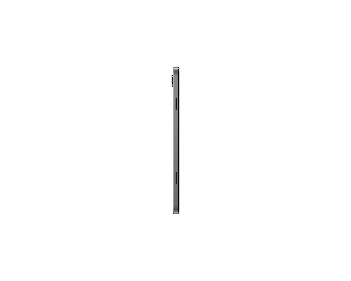 Galaxy Tab A11 Plus side profile with buttons, silver edge