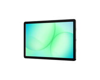 Galaxy Tab A11 Plus front view with black bezel and green display
