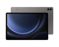 Galaxy Tab S9 FE+ 5G tablet in gray, front display and rear cameras visible