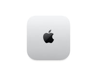 Mac mini desktop with Apple logo on silver top