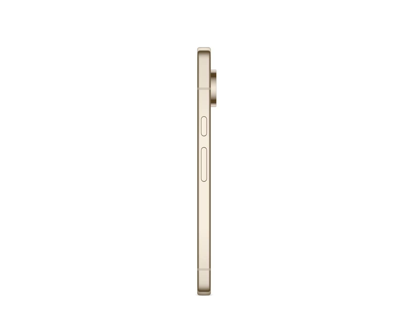 Google Pixel 10 Pro smartphone side profile in light green with buttons