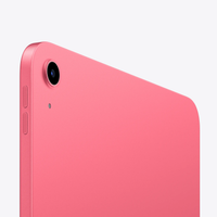 11-inch iPad A16 chip in Pink, rear camera and side buttons close-up