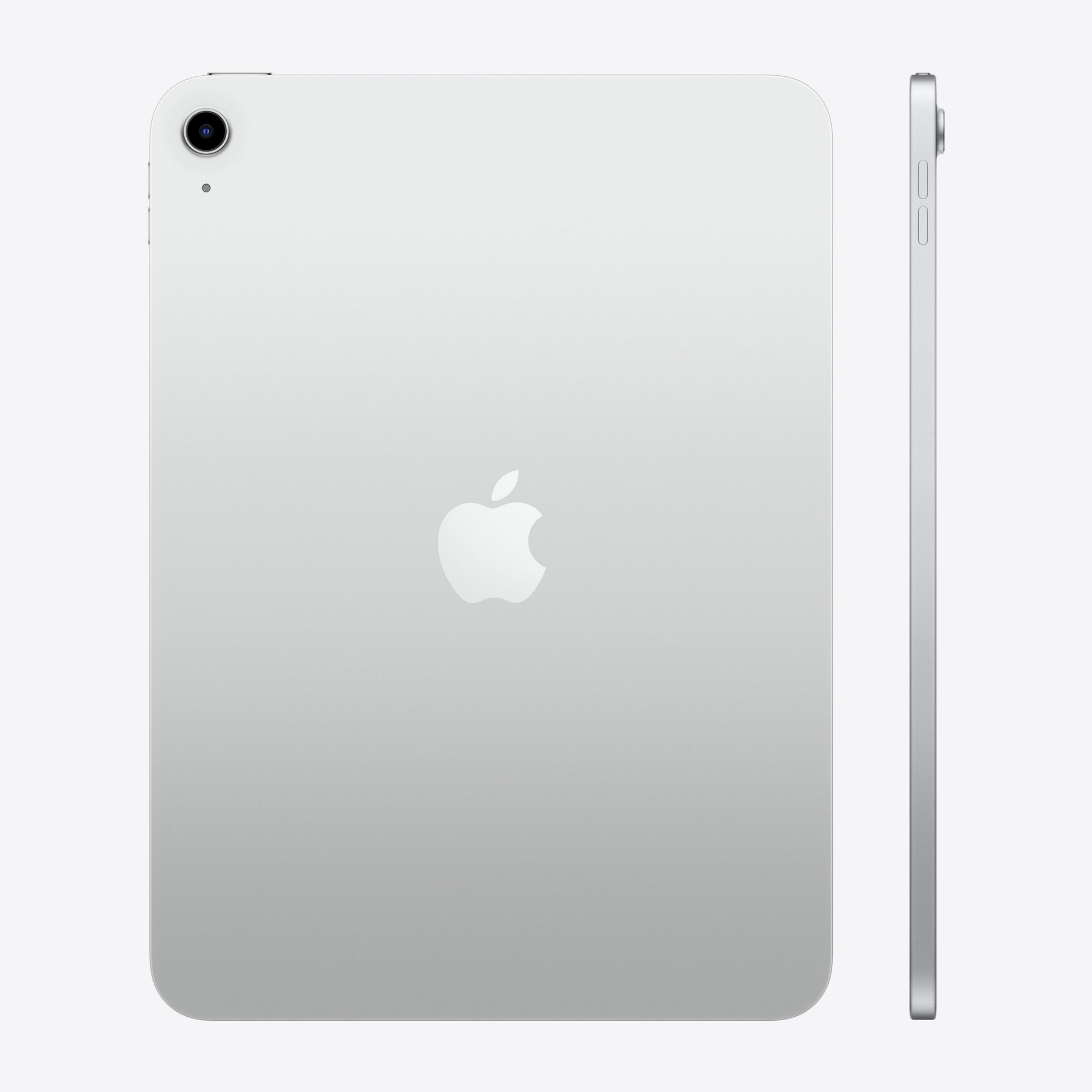 11-inch iPad A16 chip in Silver, back view with side profile