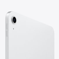 11-inch iPad A16 chip in Silver, rear camera and side buttons close-up
