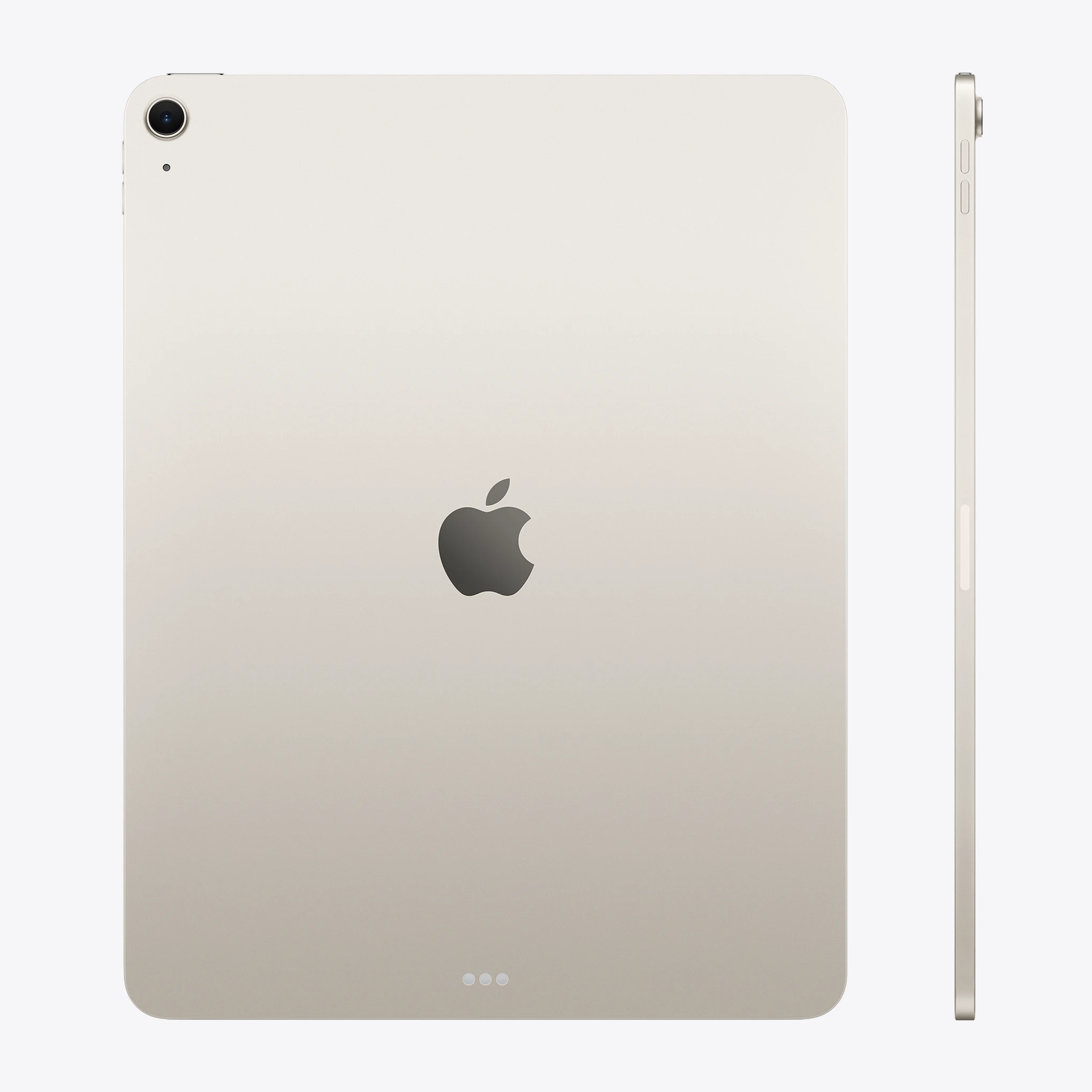 11-inch iPad Air with M3 chip, Starlight back and side view, Wi‑Fi tablet