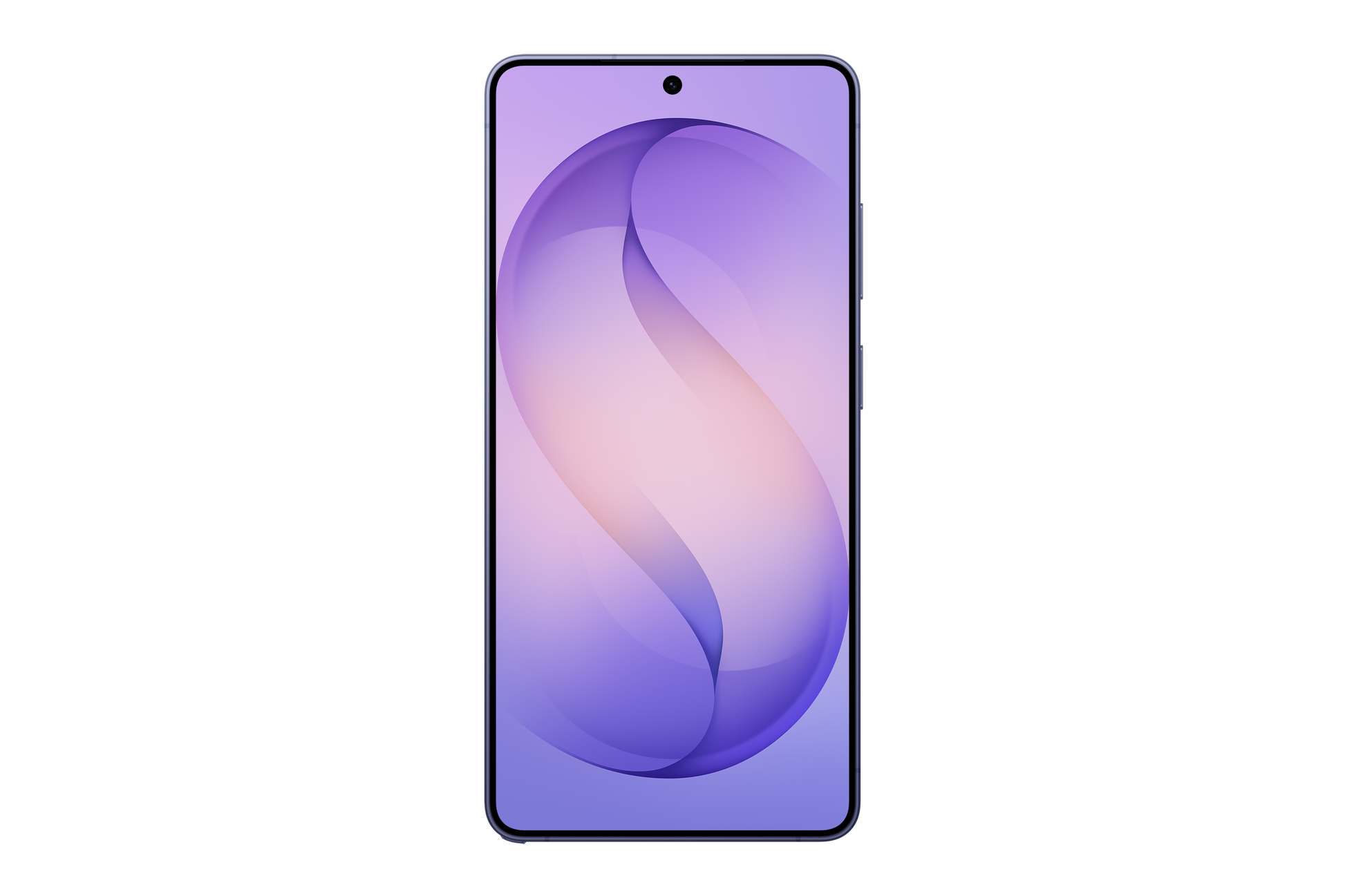 Galaxy S26 Ultra in cobalt violet, front view with curved display