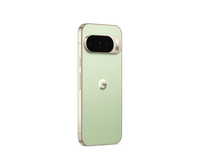 Google Pixel 10 Pro smartphone back view in light green with camera bar