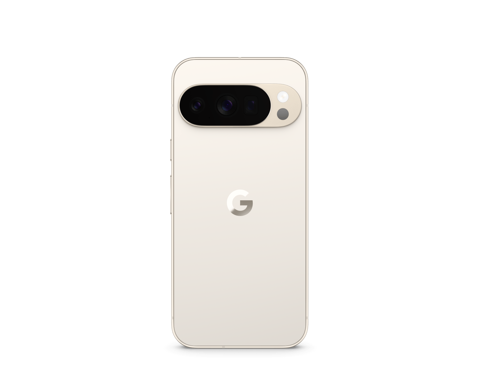 Google Pixel 10 Pro smartphone with cream back and dual-camera bar at top