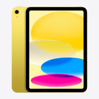 11-inch iPad A16 chip in Yellow, front view with colorful screen